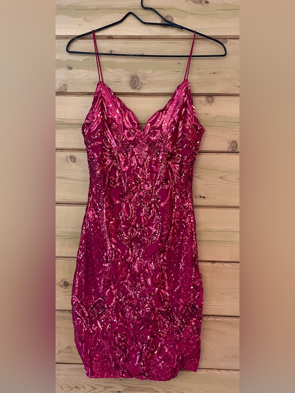 B. Darlin Sequin Bodycon Mini Dress Fire Engine Red Size 11/12